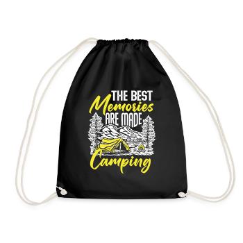 Camping Memories Campsite Camping Camper - Drawstring Bag - black - Front