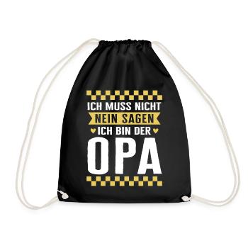 Großvater T-Shirt, ich muss nicht nein sagen, ich - Drawstring Bag - black - Front