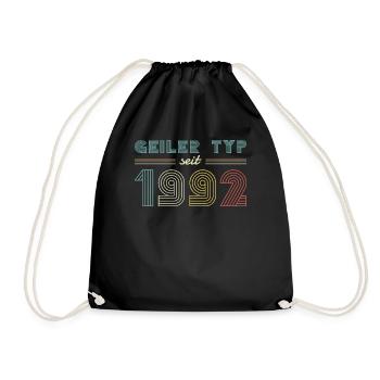 30. Geburtstag Männer TShirt 1992 Geburtstag Mann - Turnbeutel - Schwarz - Vorne