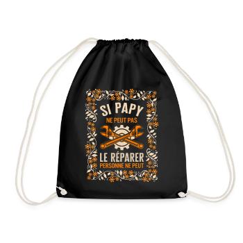 Chemise grand-père, si grand-père ne peut pas le - Drawstring Bag - black - Front