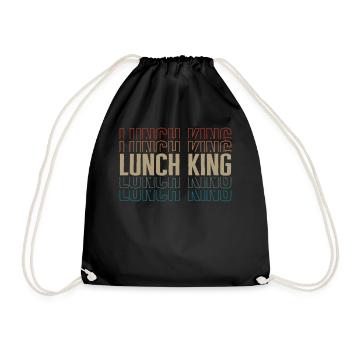 Lunch Lady Hemd, Lunch King T-Shirt, Schule - Turnbeutel - Schwarz - Vorne