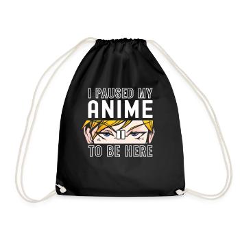 J’ai mis mon anime en pause pour être ici Anime Stuff Women - Sac de sport léger - noir - Devant