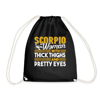 Scorpio Woman With Thick Thighs - Drawstring Bag - black - Front