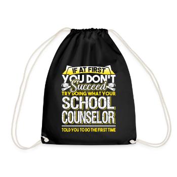 School Counselor School Counselor To Do - Drawstring Bag - black - Front