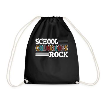 School Counselor School Counselors Rock - Drawstring Bag - black - Front