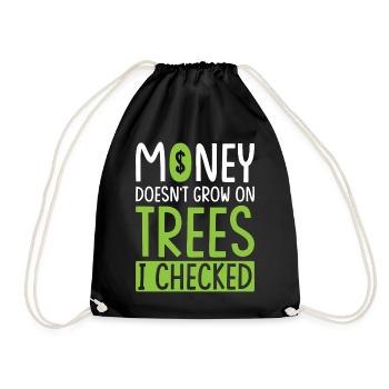 Gift for Finance Managers - Drawstring Bag - black - Front