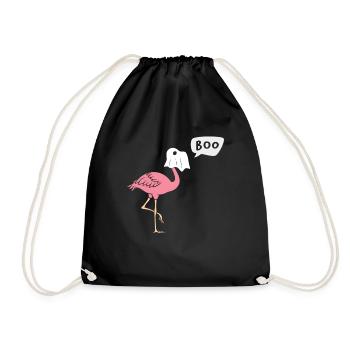 Halloween Boo Flamingo Trick or Treat - Turnbeutel - Schwarz - Vorne