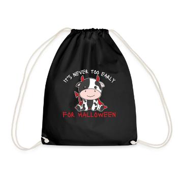 Vache, il n’est jamais trop tôt pour le diable d’Halloween - Sac de sport léger - noir - Devant