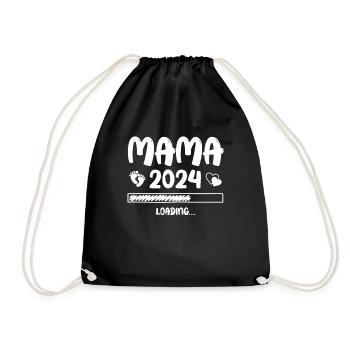 Mama Loading 2024 - Turnbeutel - Schwarz - Vorne