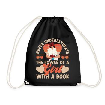 Feminist Retro Never Underestimate - Turnbeutel - Schwarz - Vorne