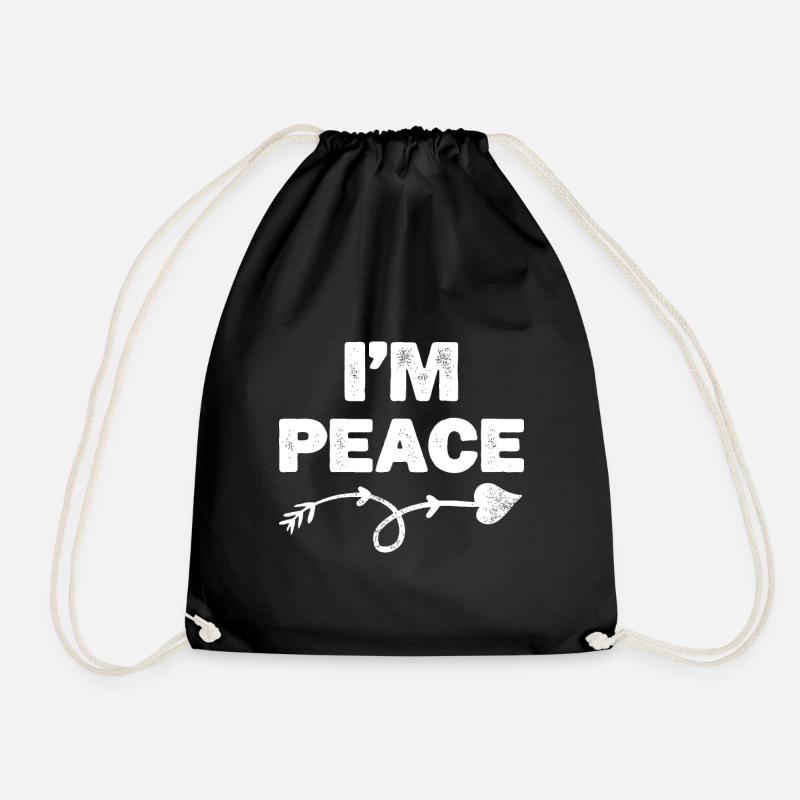 Ich komme in Frieden - I'm Peace Apparels - Turnbeutel - Schwarz