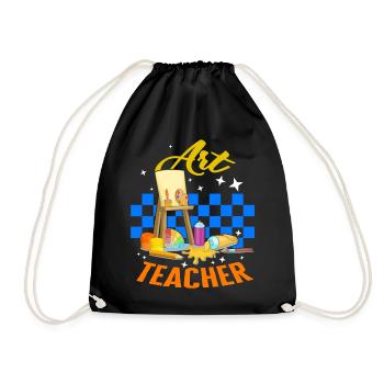 Chemise d’art, professeur d’art Palette de peinture Brush Tee - Sac de sport léger - noir - Devant