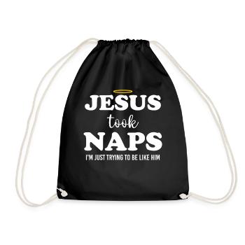 Jésus faisait des siestes, soyez comme Jésus - Sac de sport léger - noir - Devant