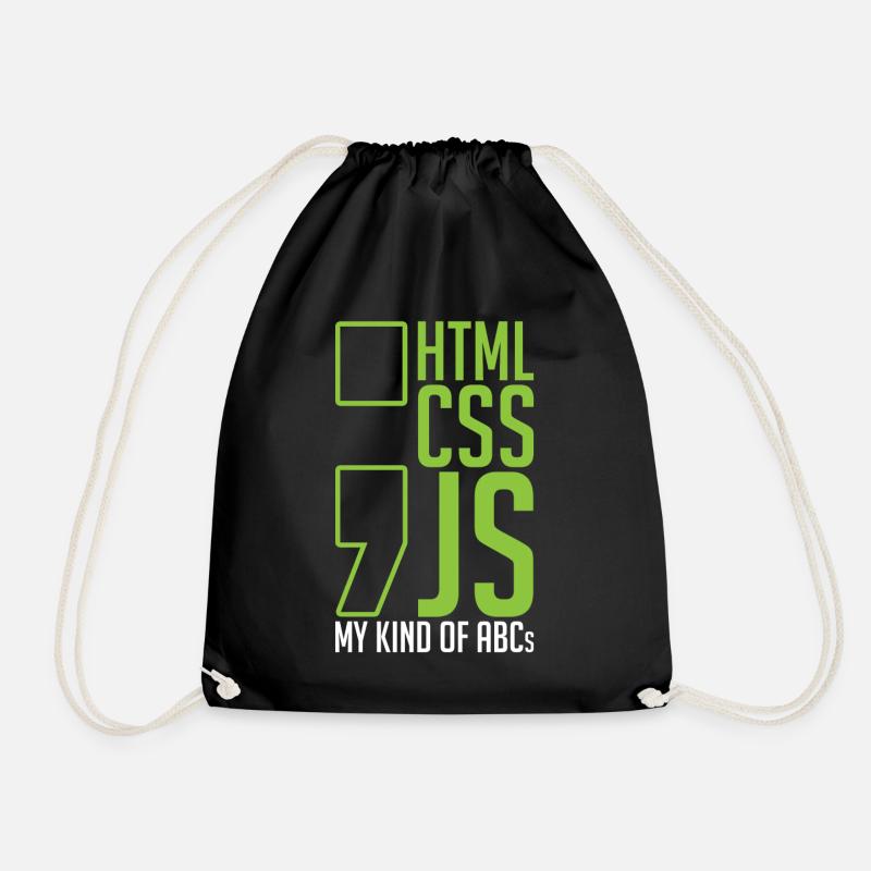 Webentwickler Geschenk Html Css Js Meine Art Von - Turnbeutel - Schwarz