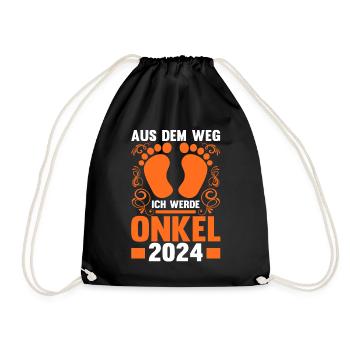 Werdender Onkel 2043 - Turnbeutel - Schwarz - Vorne