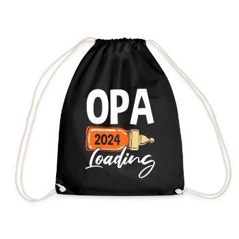 Werdender Opa 2024 - Turnbeutel - Schwarz - Vorne