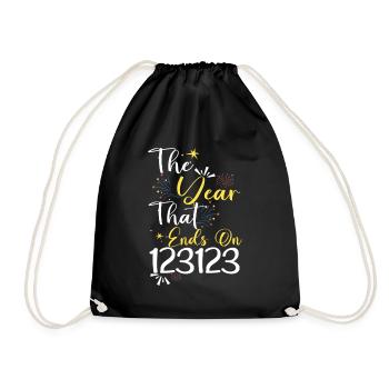 the last day of 2023 is 123123 - Turnbeutel - Schwarz - Vorne