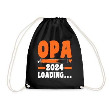 Werdender Opa 2027 - Turnbeutel - Schwarz - Vorne