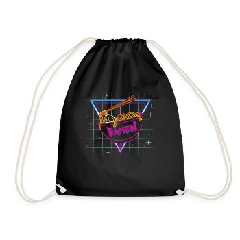 Miso Shoyu Bowl Lover Tonkotsu Ramen - Drawstring Bag - black - Front