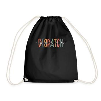 Dispatch Squad Funny Dispatcher Thin Yellow Line - Turnbeutel - Schwarz - Vorne