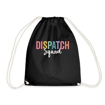 Dispatch Squad Funny Dispatcher Dispatching - Drawstring Bag - black - Front