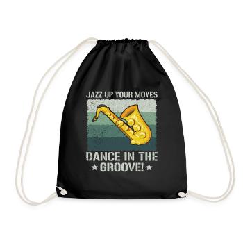 Jazzez vos mouvements Dansez dans le groove - Jazz - Sac de sport léger - noir - Devant