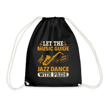 Jazz Dance With Pride - Jazz Musician Saxophonist - Drawstring Bag - black - Front