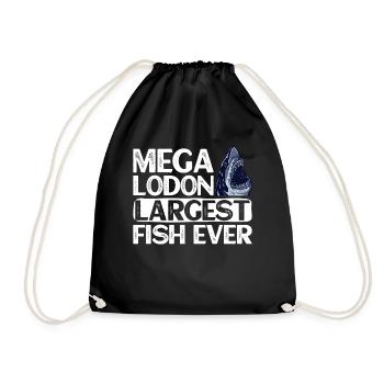 Megalodon - Le plus gros poisson de tous les temps - Requin - Sac de sport léger - noir - Devant
