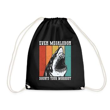 Même Megalodon doute de votre entraînement - - Sac de sport léger - noir - Devant