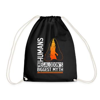 People - The biggest myth of the megalodon - - Drawstring Bag - black - Front