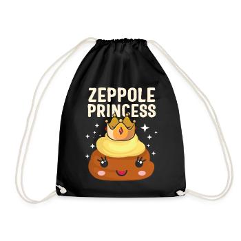 St. Joseph's Day Shirt, Zeppole Prinzessin Krone - Turnbeutel - Schwarz - Vorne