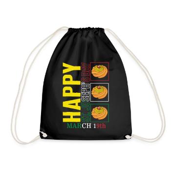 St. Joseph's Day Shirt, Happy St Joseph's Day - Turnbeutel - Schwarz - Vorne