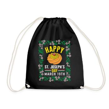 St. Joseph's Day Shirt, Happy St Joseph's Day - Turnbeutel - Schwarz - Vorne