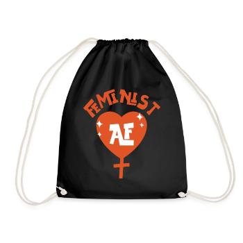 Feminist Feminist Af - Turnbeutel - Schwarz - Vorne