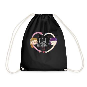 Feminist Fight Patriarchy - Turnbeutel - Schwarz - Vorne