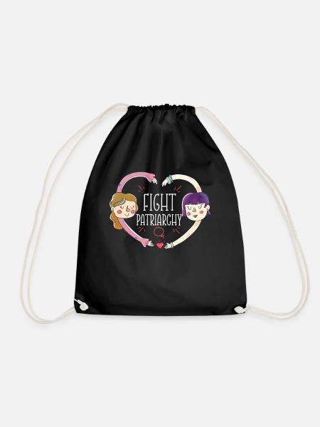 Feminist Fight Patriarchy - Turnbeutel - Schwarz