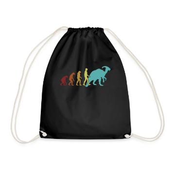 Parasaurolophus Evolution Dinosaur Lover - Drawstring Bag - black - Front