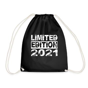 Limited Edition 2021 Geburtstag 2021 Geburtstag - Turnbeutel - Schwarz - Vorne