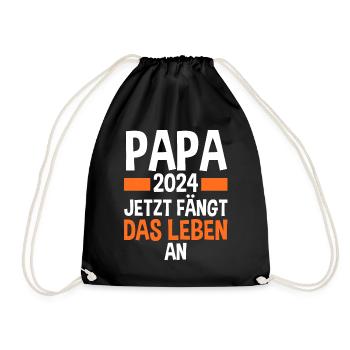 Werdender Papa 2028 - Turnbeutel - Schwarz - Vorne
