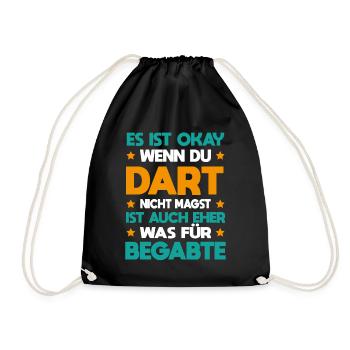 Dart Für Begabte Dartspieler Weltmeisterschaft - Turnbeutel - Schwarz - Vorne