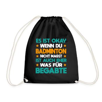 Badminton Für Begabte Badmintonspieler Schmettern - Turnbeutel - Schwarz - Vorne