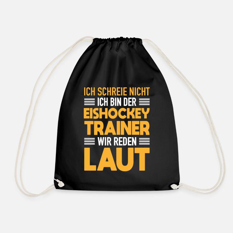 Eishockey Trainer Werden Laut Eishockey Coach - Turnbeutel - Schwarz