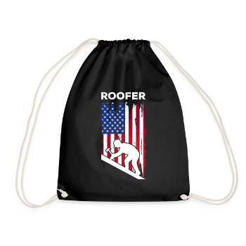 Roofing Worker Roofer Worker Roofer - Roofer US Fl - Turnbeutel - Schwarz - Vorne