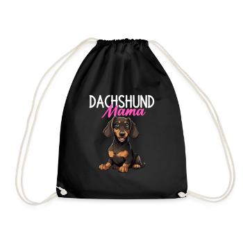Dachshund dog, Weenie Dog - Turnbeutel - Schwarz - Vorne