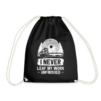 Arborist Tree Cutter Chainsaw Lumberjack - Drawstring Bag - black - Front