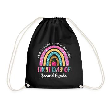 Zweite Klasse Rainbow Girls Jungen Lehrerteam 2. - Turnbeutel - Schwarz - Vorne