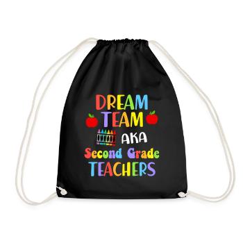 Zweite Klasse Rainbow Girls Jungen Lehrerteam 2. - Turnbeutel - Schwarz - Vorne