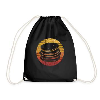Recettes rétro Flapjack Griddlecake Lover Pancake - Sac de sport léger - noir - Devant
