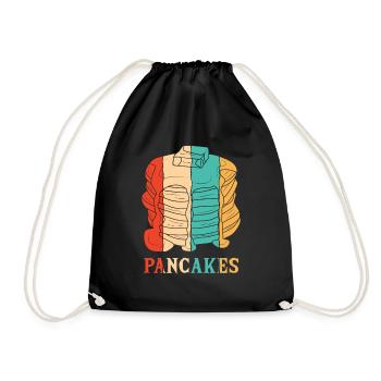 Retro-Rezepte Griddlecake Flapjack Lover Pfannkuchen - Turnbeutel - Schwarz - Vorne