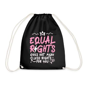 Feminist Equal Rights For Others - Turnbeutel - Schwarz - Vorne
